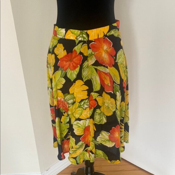CLICHY Floral Button-Front light weight super Skirt Size 6 - Picture 7 of 12